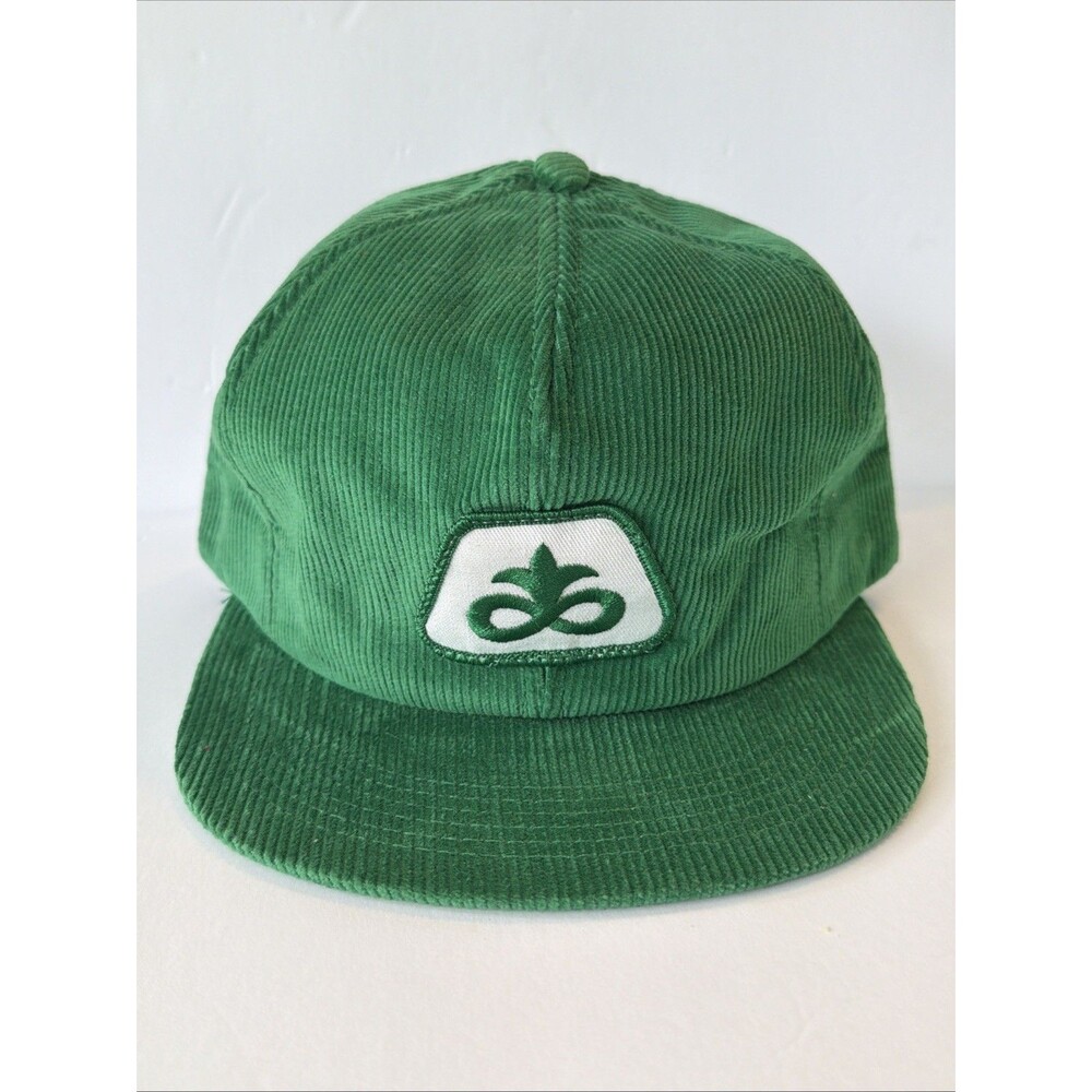 K Products Pioneer Seeds Corduroy Snapback Hat Trucker Cap Patch USA Farm Retro